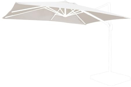 Decor Space Telo di ricambio per ombrellone Saturno copertura in poliestere 220 g/m² (3 x 3 mt, Bianco)