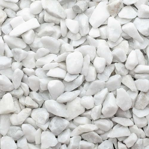 Sassi ciottoli colorati Bianco Carrara granulato 8-12 mm decorazione giardino pietre colorate 5kg Vivaio di Castelletto