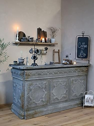 Chic Antique Vintage Ladentheke Ladentisch Bartisch Barock Landhaus Antik Mocca 220cm