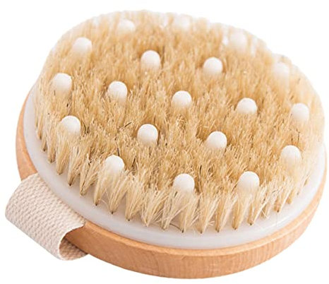 FRCOLOR Natural Wood Bath Brush Exfoliating Body Scrubber Soft Bristle No Handle Spa Quality for Daily Routine