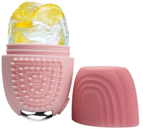Ice Face Roller, Reusable Cooling Silicone Ice Cube Roller, Ice Mould Contour, Whitening Face Beauty Roller Ice Cube Face Massager for Skin Care, Ge