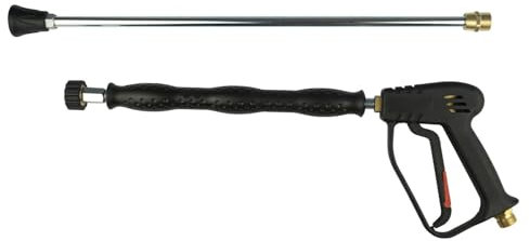 Hochdruckpistole | für Kärcher Kränzle Hochdruckreiniger | bis 280 bar | Strahlrohr 750mm inkl. Düse | M22x1,5 AG x M22x1,5 IG | Spritzpistole Ersatzpistole