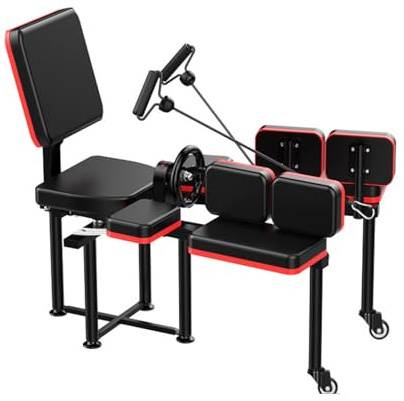 Beinstrecker-Spaltmaschine, 330 Pfund schwere Beinstreckermaschine, verstellbarer Spagattrainer mit 8 Gängen, Verbesserung der Beinflexibilität, Dehnungsband lässt sich um 230 Grad verlängern, for Fit