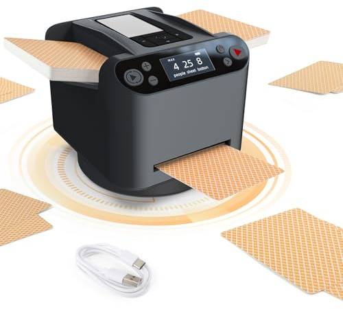 TGHongKy 2 in 1 Distributeur Automatique de Cartes et Mélangeurs de Cartes,Rechargeable Mélangeurs de Cartes Distributeur de Cartes Rotatif 360 °Sens avec 2 Jeux de Cartes Texas Hold'em (Noir)