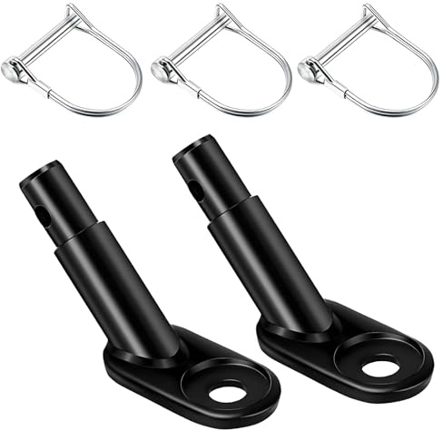 RoserRose 2er-Pack Fahrradanhänger Kupplung, Fahrrad Anhängerkupplung Traktionskopf mit 3 STK Sicherungsstift, Fahrrad Anhänger Adapter, für Hundeanhänger Kinderanhänger Fahrradanhänger