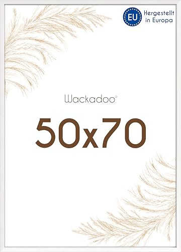 Wackadoo Bilderrahmen 50x70 weiß Fotowand Fotorahmen mit Glas Holz Picture frame poster
