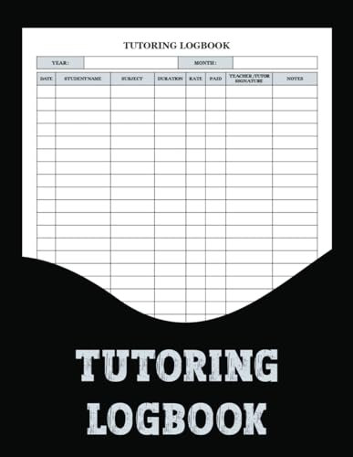 Tutoring Logbook: Record each session and student's progress with this logbook for a supportive, structured learning environment.