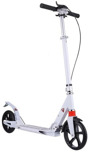 Vikbar skoter, barn, vuxna, skoter, stadsskoter, hjul med handbroms 200 mm, justerbar höjd till 89 cm, 96 cm och 104 cm, perfekt för barn, tonåringar och vuxna