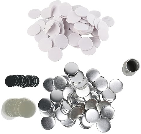 Respicefinem Abzeichen Button 100 Sets 58mm Spiegel Runde Taste Teile Kit Button Making Parts fr Die Herstellung Von Handwerk Souvenirs Geschenke fr Kleidung Taschen