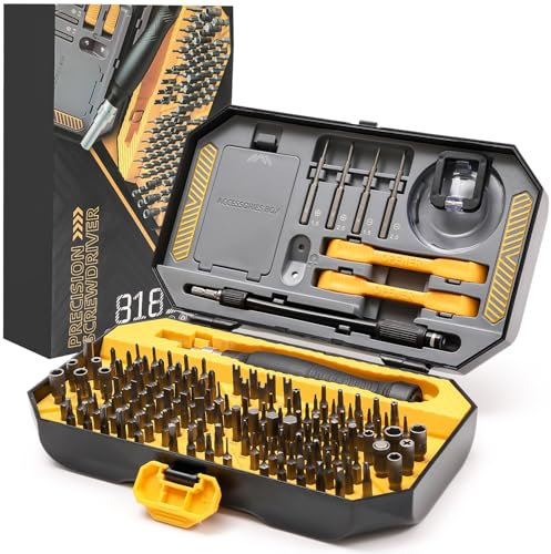 Zaxiva 145 in 1 Cacciaviti Precisione Set, Kit di Cacciaviti Magnetici Professionali, Attrezzide di riparazione con Torx Bits ecc, per iPhone, Switch, PS4, PS5, Xbox, Laptop, Orologi, Occhiali