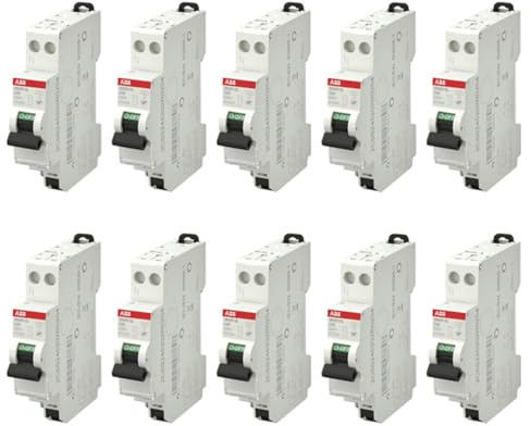 Lot de 10 disjoncteurs automatiques Ph+N raccordement Rapide 20A-4,5Ka