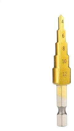 Juego de brocas escalonadas HSS, 3 uds., 3-12mm, 4-12mm, 4-20mm, cortador de agujeros de Metal y madera recubierto de estaño, juego de brocas escalonadas de cono(1 Set)