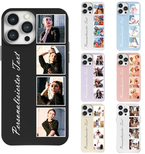LSXYHQLD Personalisierte Handyhülle für iPhone 13 Pro - Individuell mit eigenem Foto & selbst gestalten, mit Bild, TPU Schutzhülle zum Selbst designen
