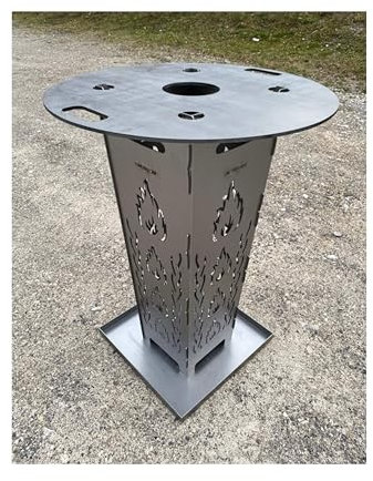 FireDesire Feuerkorb 80cm + Grillplatte + Ascheschale, Feuertonne, Feuerschale, Grilltonne, Ofen, Terassenofen, Grill