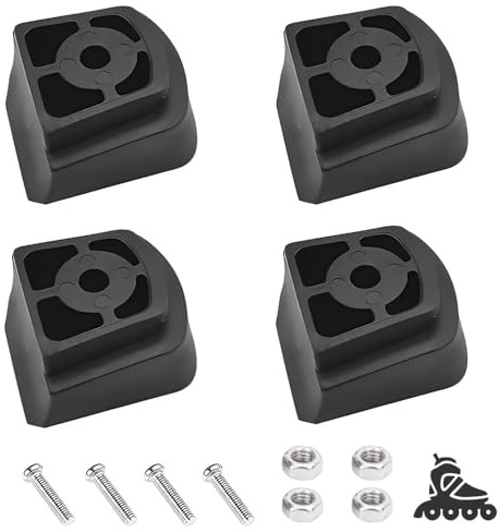 GSCRE Lot de 4 plaquettes de frein arrière en polypropylène universel avec vis et écrous pour une performance de freinage sûre sur les rollers en ligne pour enfants, adolescents et adultes
