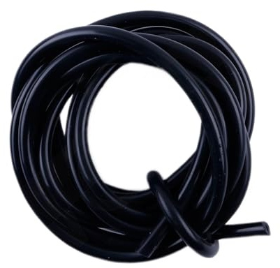Manguito Turbo Manguera de vacío de silicona de 3 m (10 pies) Tubo flexible de refrigerante turbo de 3 metros (2 mm, 3 mm, 5 mm y 6 mm) manguera de intercooler(10 Feet ID2mm Black)