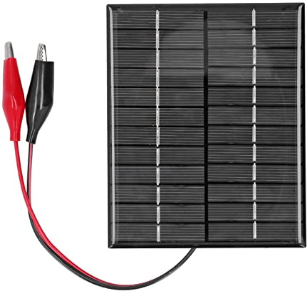 GLOGLOW 2W Panel Solar de 12 V, Placa de Carga de 12 V sin Cargador de Almacenamiento de Alimentación Batería de Alimentación Cargador de Batería Carga para Panel Fotovoltaico 2W Solar de 12V,