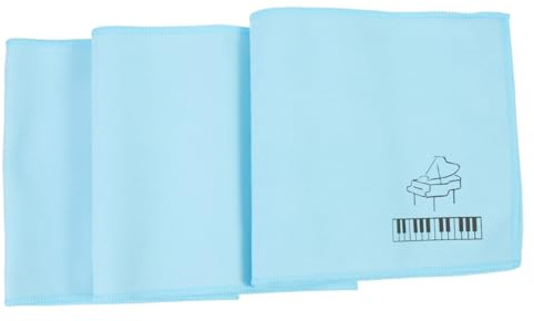 TOYZFRIENDY Klaviertastaturabdeckung aus Polyester 15x125cm Blau Staubdichtes Knitterfestes Tastaturschutz Tuch für Digital und Akustikpianos
