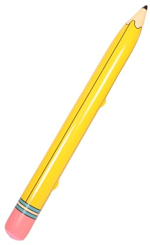 SUPVOX Lápiz Inflable Grande de PVC 115X10 CM Globo Decorativo Escolar Amarillo para Aula y Fiesta Juguete Gigante para Decoración Escolar y Ambiente Festivo