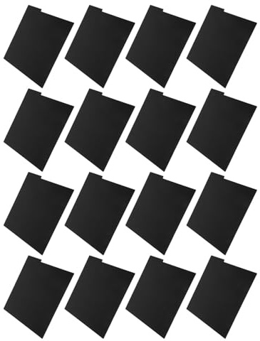 Kisangel 16 Pezzi 16 Divisori in PVC Nero per Album Vinile 330x317mm, Separatori per Organizzazione e Protezione da Polvere, Accessori per Scaffali Dischi, Set da 16 Pezzi per Studio e