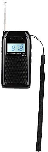 Annadue Mini Radio FM MW SW, Mini Radio FM de Bolsillo Receptor de MW SW Sintonización Digital Reproductor de Música MP3 Estéreo (Buena Recepción, Pantalla LCD Retroiluminada)