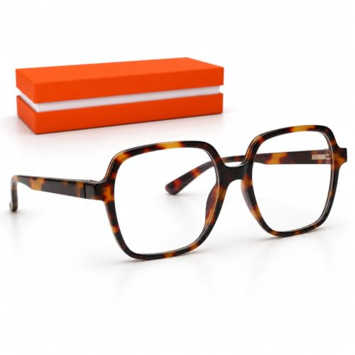 SILAC - 7905 - Lunettes de lecture pour homme et femme - +1,00 à +3,50 | Monture métallique écaille – Grands verres centrés – Étui inclus