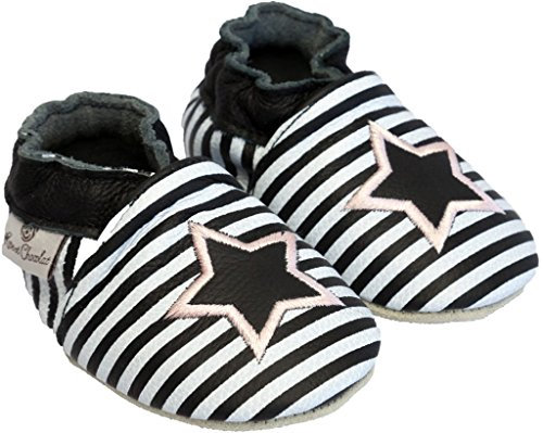 Rose & Chocolat Baby Mädchen 114 Lauflernschuhe, Schwarz Black, 22/23