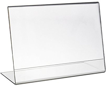 HMF 46935 Soporte de Sobremesa inclinado de Acrílico | DIN A4 Apaisado | Transparente