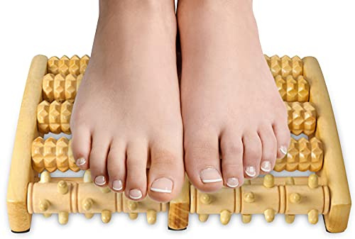 Doppelter Fußmassage-Roller - (Große) Füße, Ballen- und Fersenschmerzen, Plantarfasciitis-Entlastung, fördert die Durchblutung, und Akupressur, Reflexzonen-Massagetool von MEDca