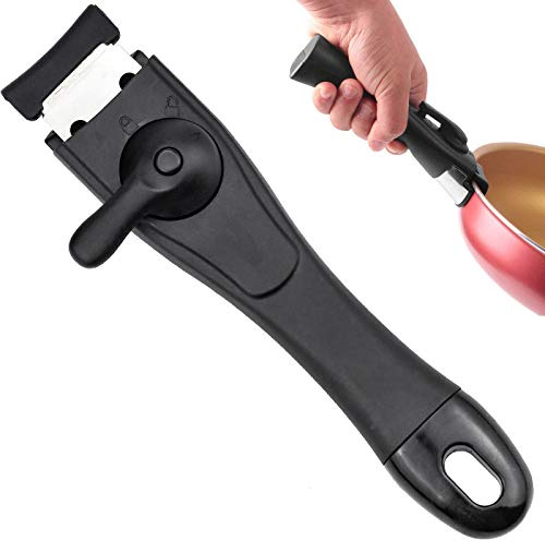 Removable Handle Universal Pot Handle Easy to for Pan Soup Pot etc Black