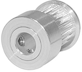 Remskiva 20 Tänder GT2 Remskiva, Hål 3mm 3.17mm 4mm 5mm 6.35mm 8mm, Bredd 6mm, Synkronbälte Liten backlash 20Tänder Hållbara och praktiskt taget (Color : Silver, Size : Bore-3.17mm)