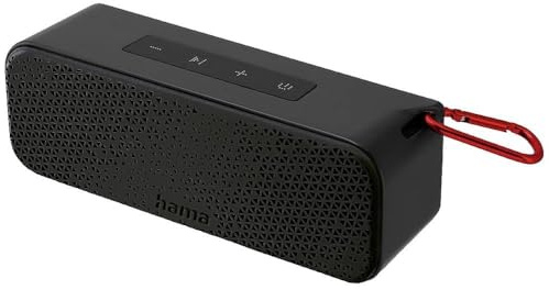 Hama PowerBrick 2.0 Bluetooth Lautsprecher AUX, Freisprechfunktion, inkl. Halterung, spritzwassergeschützt, tragbar Sc, 00188226, Schwarz