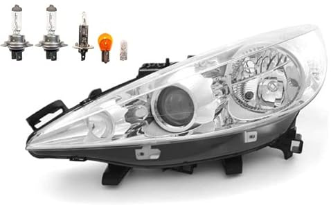 Johns, Scheinwerfer Halogen Front passend für Peugeot 207 02/2006- Links + Leuchtmittel