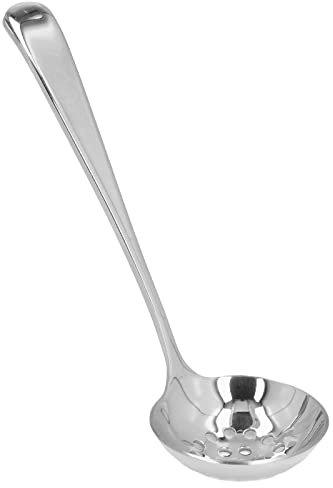 Cuillère à Fente Cuillère à Passoire Louche à Fente Cuillère à écumoire Cuillère à Marmite Fuite Uniforme Résistance Aux Hautes Températures Ustensiles De Cuisine Pour la Cuisine à Domicile(Argent)