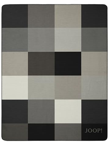 Joop! Wohndecke Mosaic Baumwollmischung schwarz-Natur Größe 150x200 cm