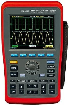 EBAYTV Oscilloscope Oscilloscope de Stockage numérique Portable 1102C 100 MHz multimètre d'oscilloscope 2 canaux Mesure de Courant de Tension ca CC