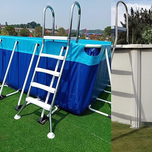 AIBOTY Échelle de Piscine de 135cm de Haut pour piscines Hors Sol, échelle en Acier Inoxydable Charge d'échelle de Piscine de 4 marches 500 LB, marches et échelles Systèmes de Sortie d'entrée