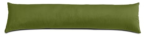 Lancashire Textiles Velvet Draught Excluder Draft Wind Stopper Door and Window Guard Efficient Energy Insulator, Weighed Fabric – Hollow Filled Door Draft Excluder [Khaki; 85 X 20cm]