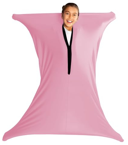 SZSMART Sensorische Körpersocke für Erwachsene, 165,1 x 73,7 cm Vollkörper-Wickel Dehnbare Körpersocke zur Stresslinderung für Erwachsene mit Autismus, Angst (Rosa, XL/163-191cm)