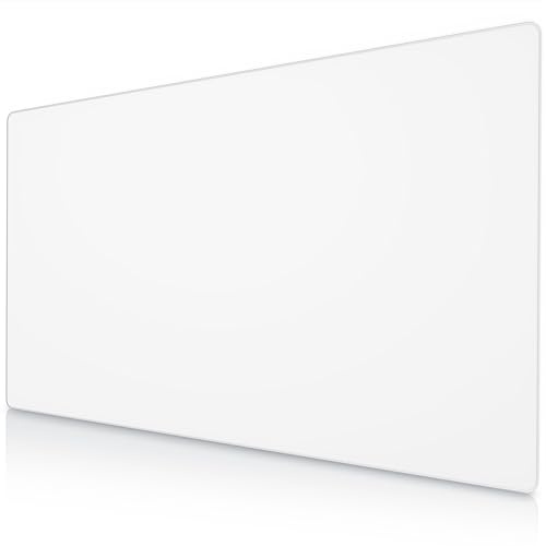 Titanwolf - XXXL Übergröße Mauspad 1500x800mm - Gaming Mousepad Groß - 150x80 cm Tischunterlage Large Size - verbessert Präzision und Geschwindigkeit XXXL - für Logitech Maus und Tastatur - Weiss