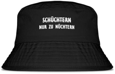 Prozente Momente Nur zu nüchtern Fischerhut | Anglerhut | Sonnenhut | Sommer | Party | Lustige Sprüche | OneSize | Malle | Urlaub | Schwarz