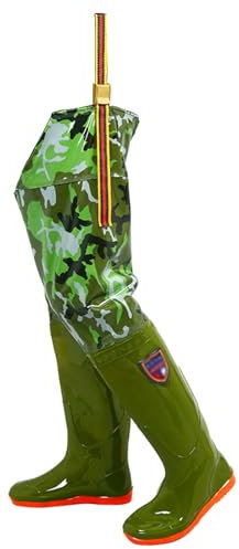 YSZWIN Watstiefel Wasserdichte PVC-Hüftstiefel, mit verstellbaren Trägern, leicht für die Landwirtschaft, Gartenarbeit, Autowaschen(Size:35 EU)