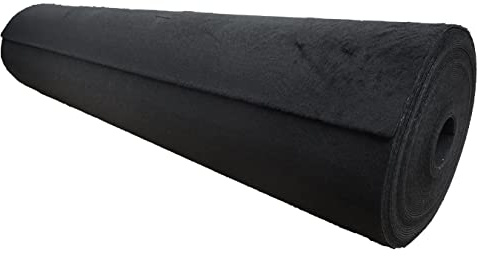 Meterware Autoteppich (Auskleide-Teppich für Fahrzeugboden, Kofferraum, etc) Classic schwarz, Zuschnitt (2m breit / 1m lang)