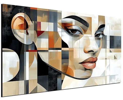 DARO Design® Leinwand Klein 30x20 cm Mini Deko Schlafzimmer Aesthetic Leinwandbilder Wohnzimmer Gemälde Foto Geschenk Living Room Decoration Kunst Portrait Frau Abstrakt Afrikanisch Geometrisch