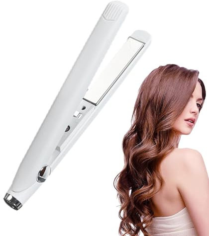 Fer À Friser Plat, Fer À Friser De Voyage, Fer À Friser Sans Fil Pour Lisser Et Boucler, Petit Fer À Friser Portable À Double Usage Double Pour Cheveux Bouclés Ou Raides Petit Fer À Friser À Double Us