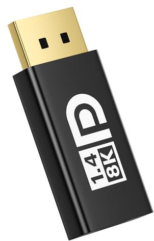 OHBUYAGN 8K@60Hz USB C to DisplayPort 1.4 Adapter, Bi-Directional Compatible DisplayPort to USB C Adapter, Thunderbolt 3/4/5 to DP Converter, Compatible with iPhone 16,Galaxy S25,MacBook,HP/Dell/ASUS