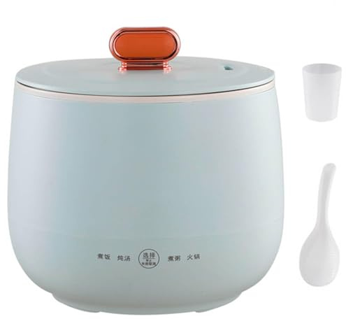 Generic Cuociriso Piccolo 1.8L/3L Mini Cuociriso Elettrico con Rivestimento Ceramico Antiaderente, 4 Funzioni Multicooker per Riso, Zuppa, Porridge - Ideale per 1-2 Persone, Studenti o Coppie