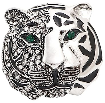 VALICLUD Retro Tiger Brosche Herren Anzug Accessoire Strassbesetzte Klassische Brustnadel Für Strickjacke Und Kostüm Modische Dekorative Anstecknadel Für Party Und Festtag