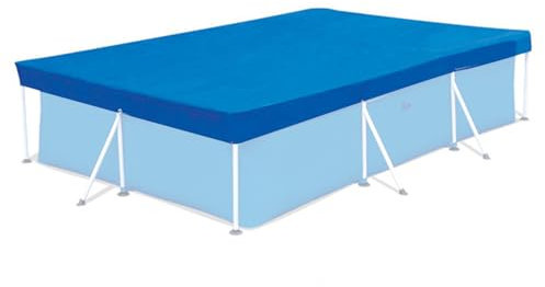 Solar Pool Cover | Rectangular Swimming Pool Covers | Rainproof Paddling Pools Cover with Rope | Waterproof Insulated Hot Tub Covers | UV Proof Protector Pond Lid Accessories for Swimming Pools