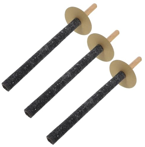 Genérico 3Piezas Antorchas de Madera para Jardín de Unidades Iluminación para Campamentos Resistente de Usar y Portátil